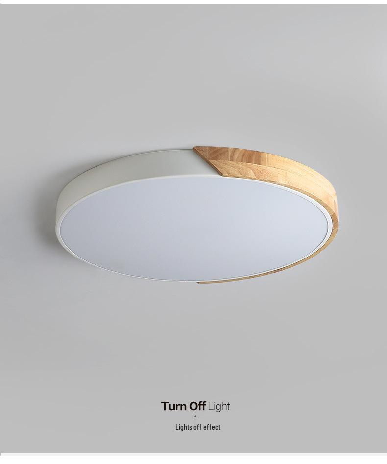 Natural Wood LED Ceiling Lamp for Bedroom and Living Room