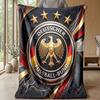 Germany Football Printed Flannel Blanket Skin Friendly Warm Decorative Throw for Indoor Couch Bed Daily Use