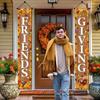 Friendsgiving Party Decorations Porch Sign Banner for Front Door Thanksgiving Hanging Door Banner Happy Friendsgiving Banner Fall Decorations for