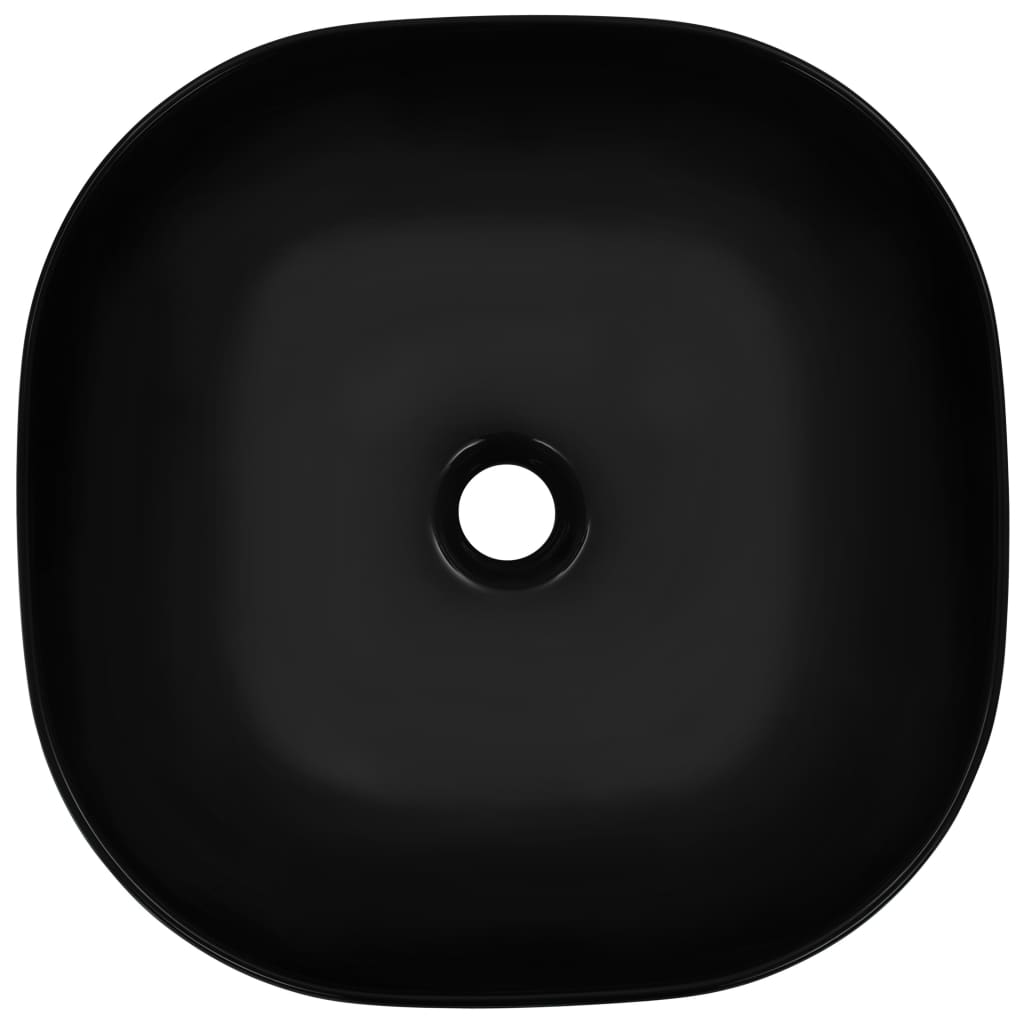 Wash Basin 42.5 X 42.5 X 14.5 Cm Ceramic Black
