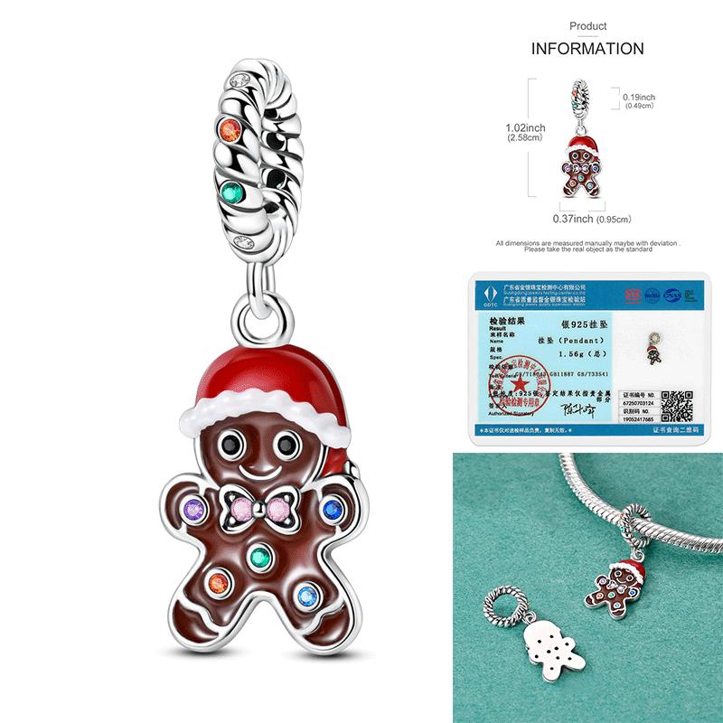 Copper Santa Claus Beads Christmas Tree Charms Fit 3Mm Women Bracelet Diy Accessories Christmas Gift Fine Jewelry