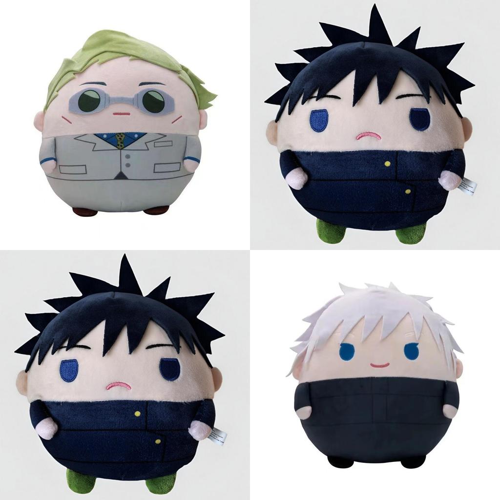 בובות קטיפה חמודות של Jujutsu Kaisen עם דמויות גוג'ו סאטורו, יוג'י איטאדורי ומגומי פושיגורו בעיצוב קטיפה קצרה ורכה לאספנים ומעריצים