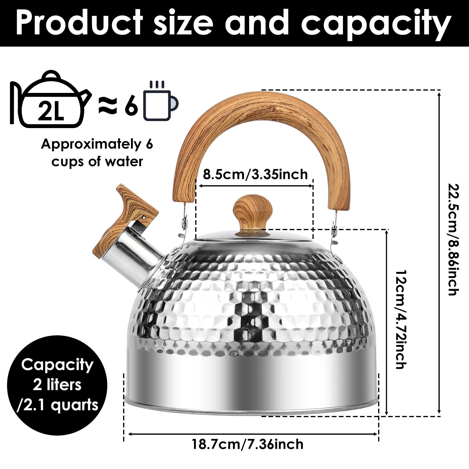

2/3L Boil Kettle Stainless Steel Whistle Kettle Gas Induction Cooker Stovetop Universa Water Pot Fast Boil Water Boiling Tea Pot