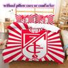 Granada CF football Pattern Bedding,Quilt Set Quilt Cover Pillowcase Home Birthday Gift (1*duvet cover+2*pillowcase,without core)