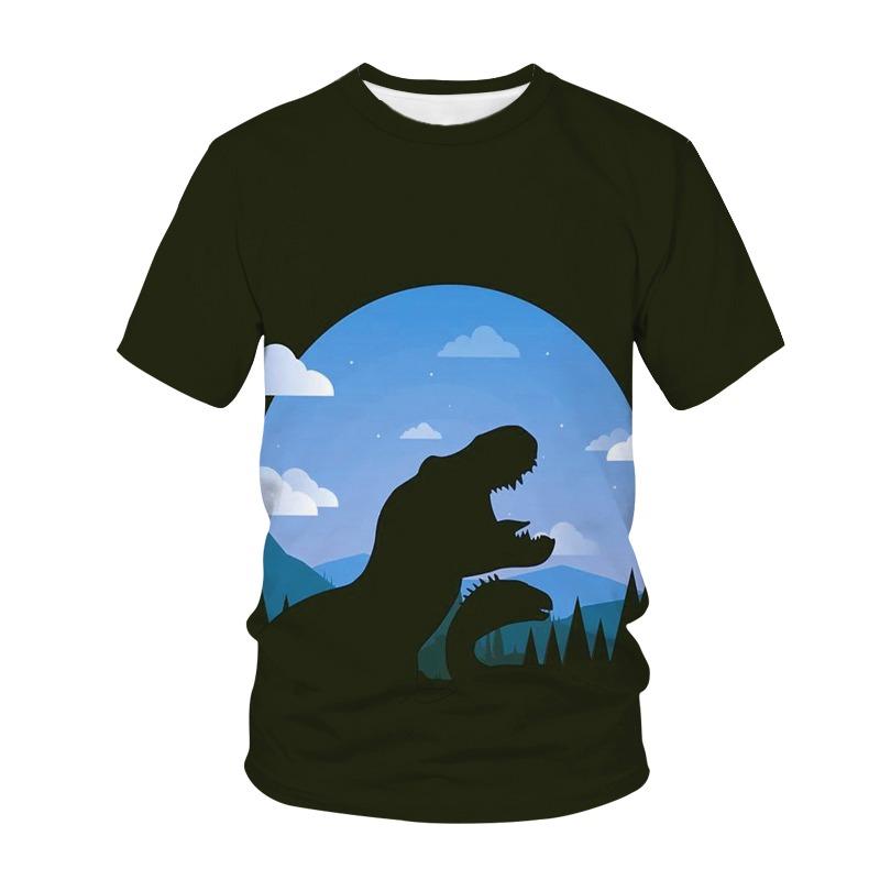 Letná móda Jurský park Dinosaurus 3D tlač Detské tričko Ležérne tričko Chlapci Dievčatá Unisex Detské oblečenie Tričká Topy