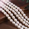 1String, Fashion Women's Natural Freshwater Pearls, 7-8 Mm, White Round Pearl Beads for DIY Necklaces, Bracelets Accessories, Jewelry Making 36cm