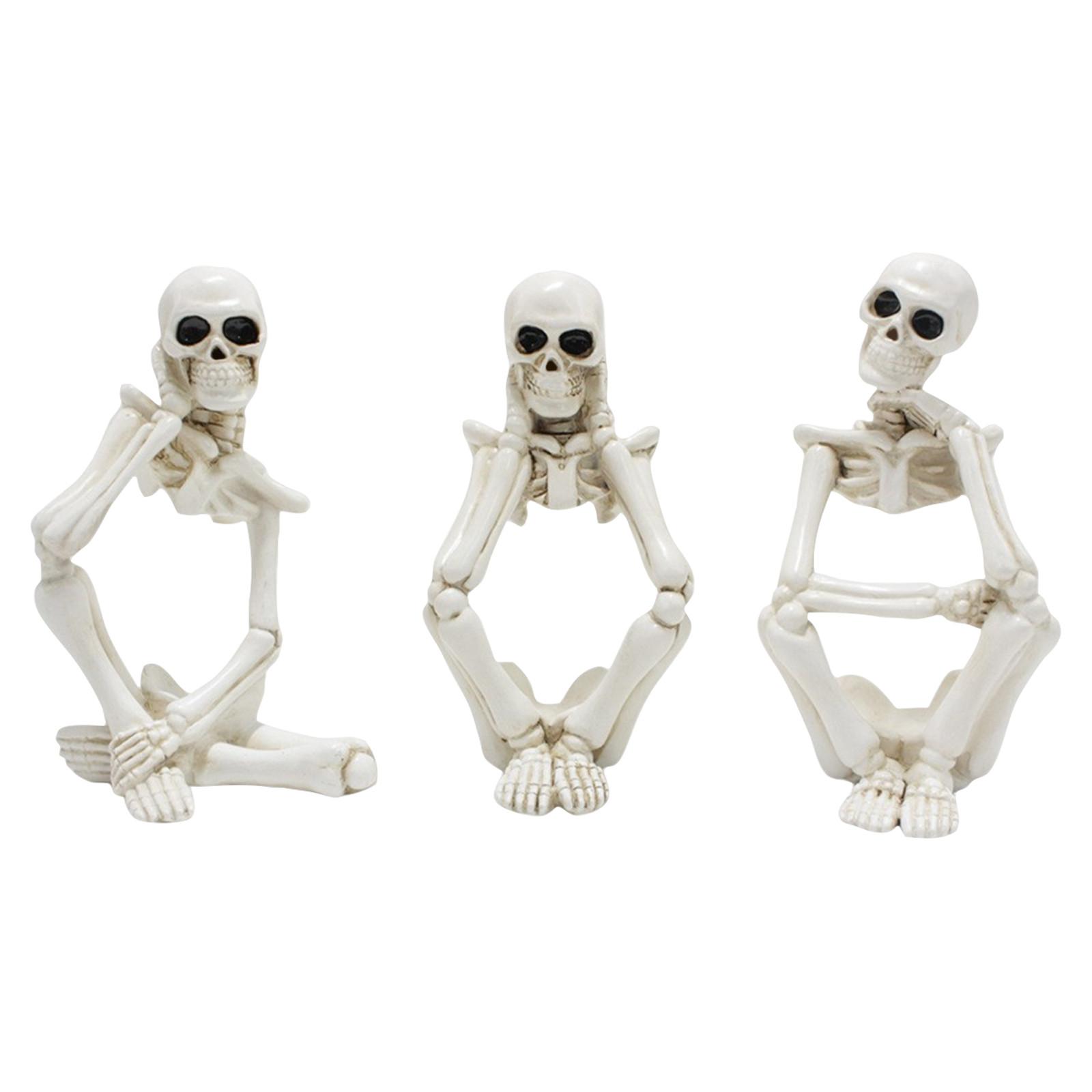 

Think Skeleton Halloween Horror Haunted House Decoration Resin One Size
