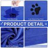 1pc Serviette Microfibre Chien à Séchage Rapide Absorbant Produit de Bain pour Animaux Fibre Serviette de Bain à Séchage Rapide Chiffon d'Essuyage Voiture Fournitures pour Animaux