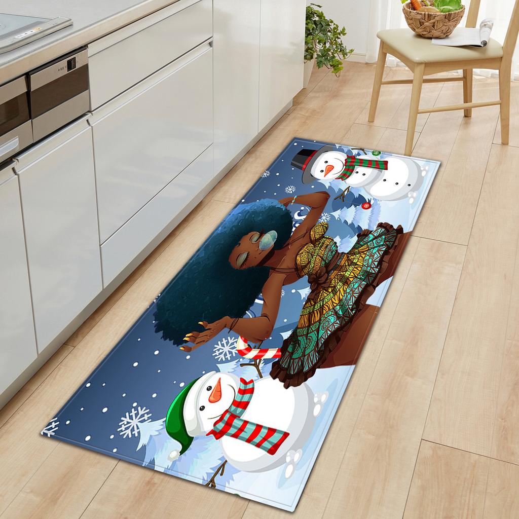 African Women'S Theme Carpet Long Floor Mat Doormat