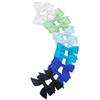 12PCS Baby Girls Tail Hair Bows Clips 3 Inch Hair Bows Fully Ribbon Wrapped Clips for Infant and Baby Girls in Pairs