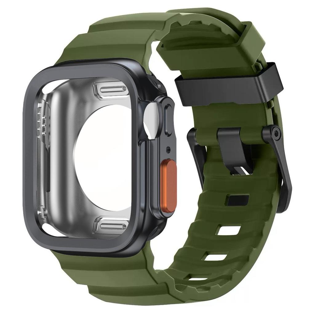Silikonband + TPU-Hülle für Apple Watch 11 10 46mm Ultra 3 2 49mm SE3 SE2 44mm 45mm Armband für iWatch 11 10 9 Ultra 8 7 SE 6 5 4