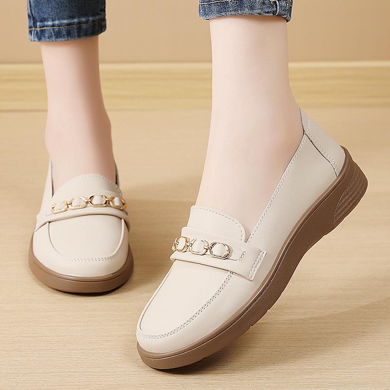 Women's Flats Loafers Driving Moccasins Casual Black Slip on Business Office Shoes Minimalist Shoes for Mother Large Size