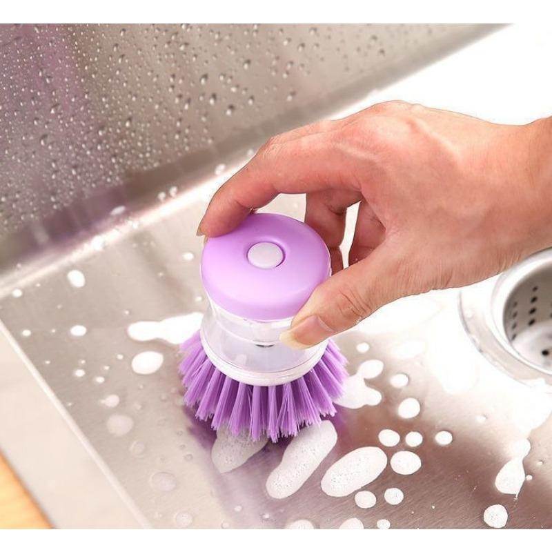 Kuchyňský kartáč Mycí nástroj New Pan Dish Bowl Dlaňový kartáč Dávkování mýdla