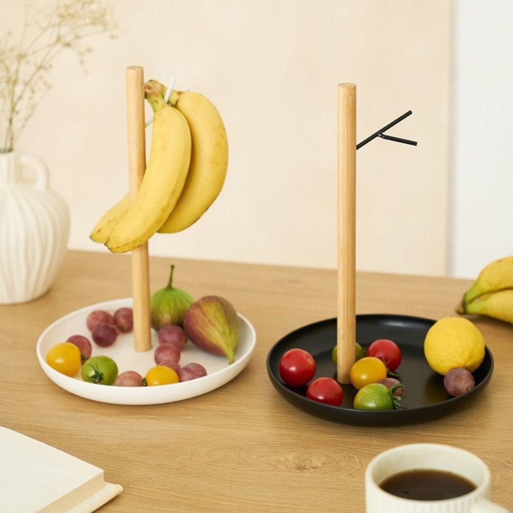 Plastic Fruit Basket with Hook Space Saving Banana Hanging Rack Creative Fruit Bowl  Entryway