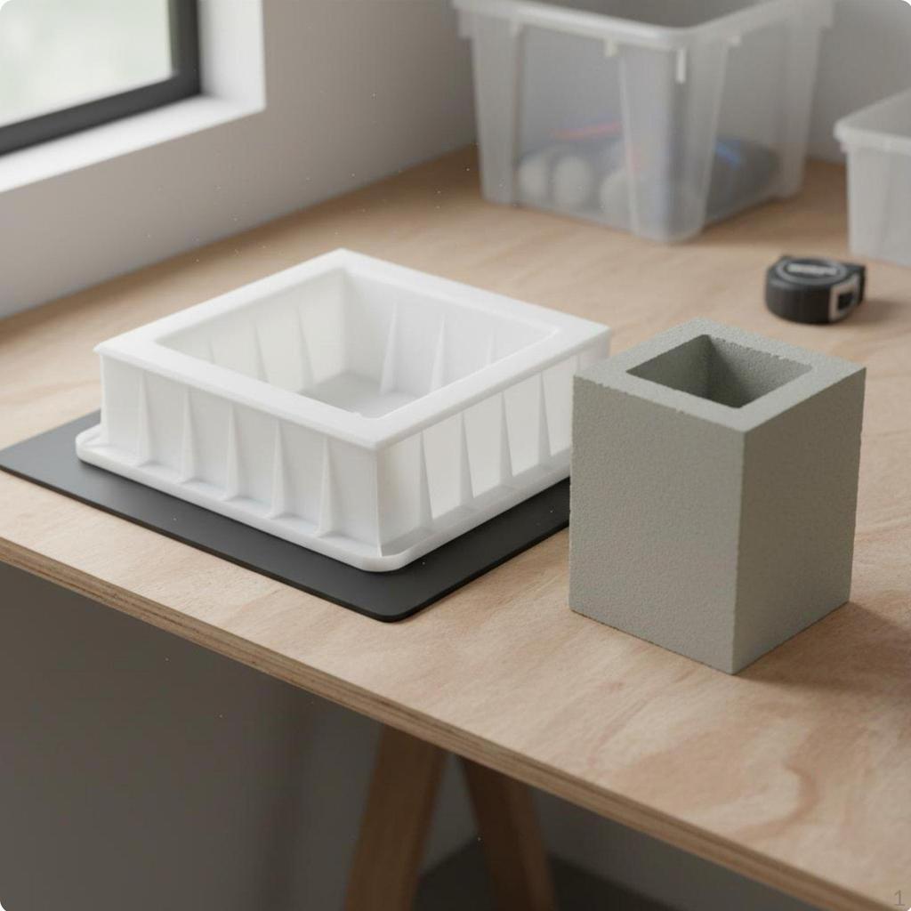 Hollow Block Form Easy to Demold Cement Brick Reusable DIY Concrete for Enthusiasts,