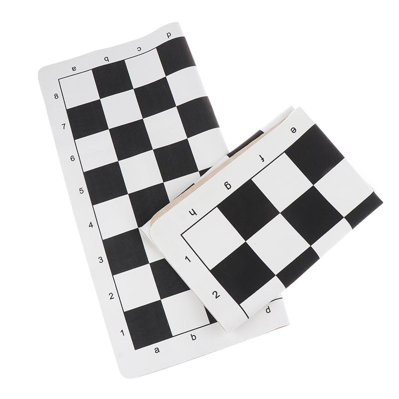 Portable Chess Board 43CM 51CM PU Leather Soft Tournament Chess Board For Children's Educational Games