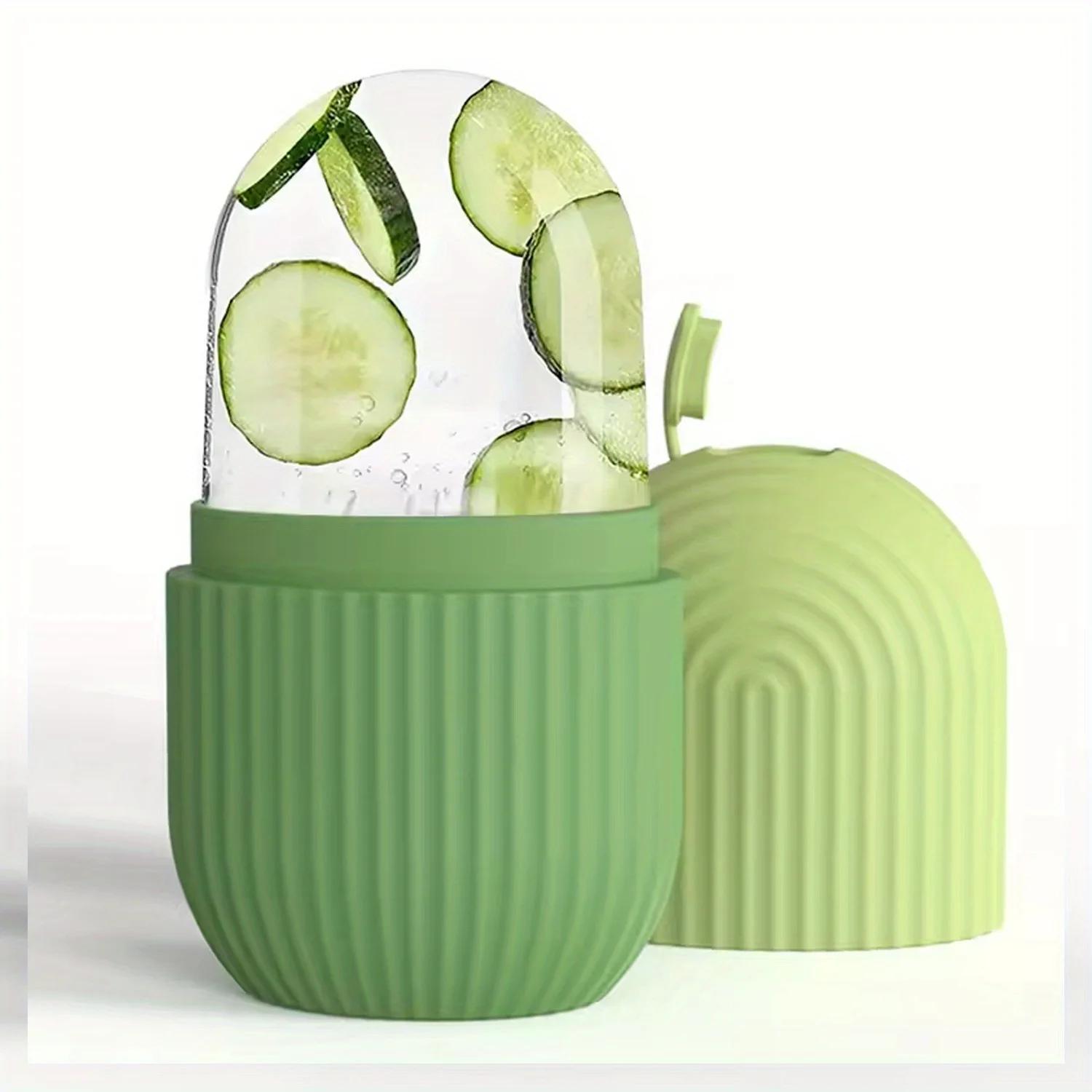 

Facial Beauty Ice Grid, Silicone Roller Mold, Ice Ball Tray and Ice Cubes in One, Lifting the Skin and Soothing Acne Redness зелёный