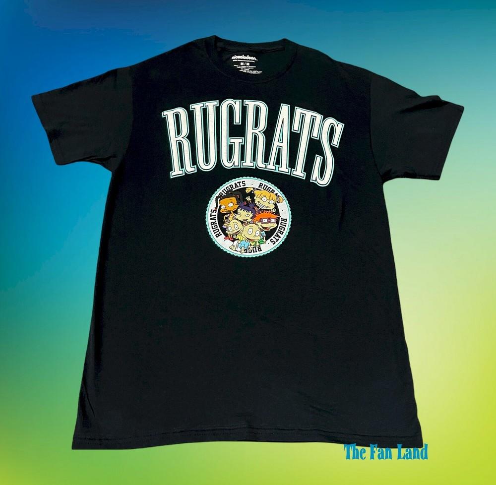 New Nickelodeon Rugrats Black Vintage Cast Men s Unisex T-Shirt XL