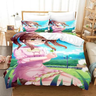 3D Anime Chieri Ogata Povlečení Sada Povlak na přikrývku Postelová sada Povlak na přikrývku Povlak na polštář Přikrývka Velikost King Queen Pro kluky Dospělé Povlečení