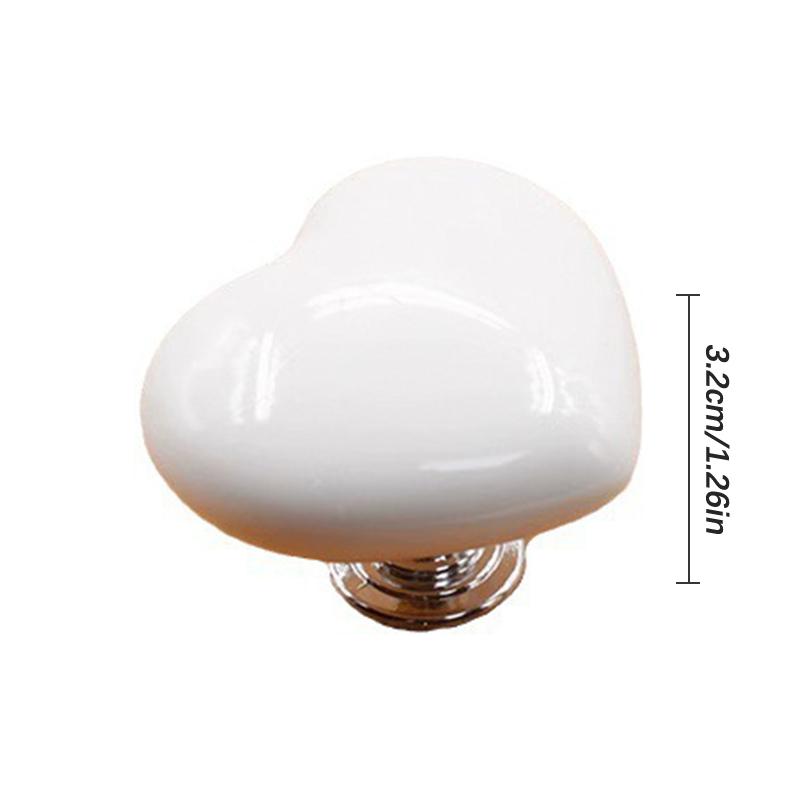 10pcs/2pcs Colorful Heart Shaped Toilet Press Button Water Tank Push Switch Nail Art Assistant Cabinet Door Drawer Handle