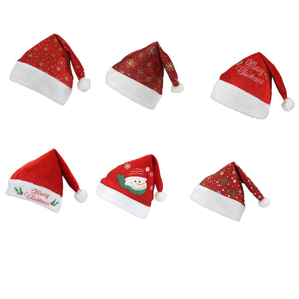 Christmas Hat Santa Hat Xmas Holiday Hat for Adults Kids Festival Holiday Gala