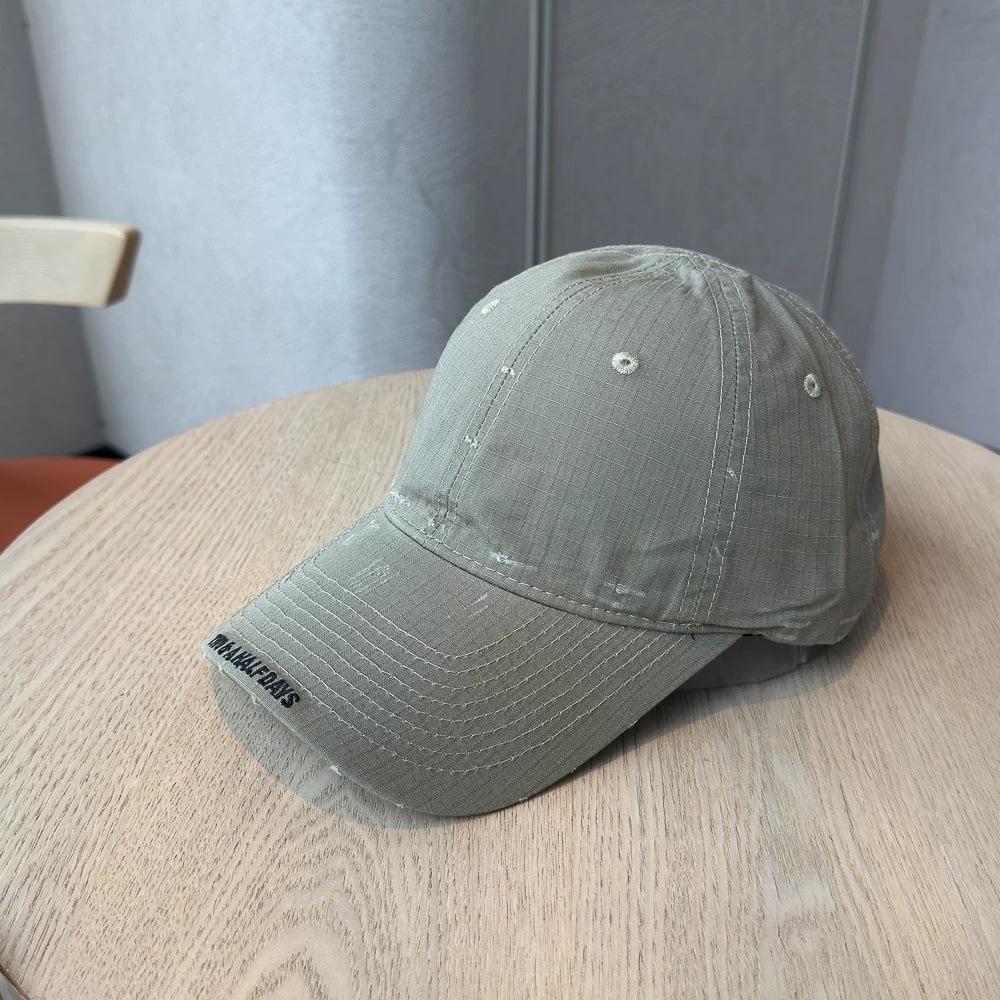 Autumn new wear-out embroidered baseball cap men's and women's big head circumference versatile wide brim sunshade couple's cap