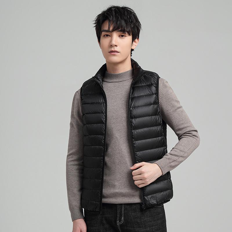 

Men s 2025 Lightweight Hooded Down Jacket - New Arrival Winter Stand Collar Short Outerwear M