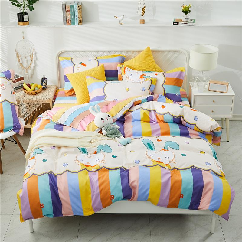 Warm Four-piece Set, Quilt Cover, Bed Linen, Bedding, Single Dormitory Three-piece Set