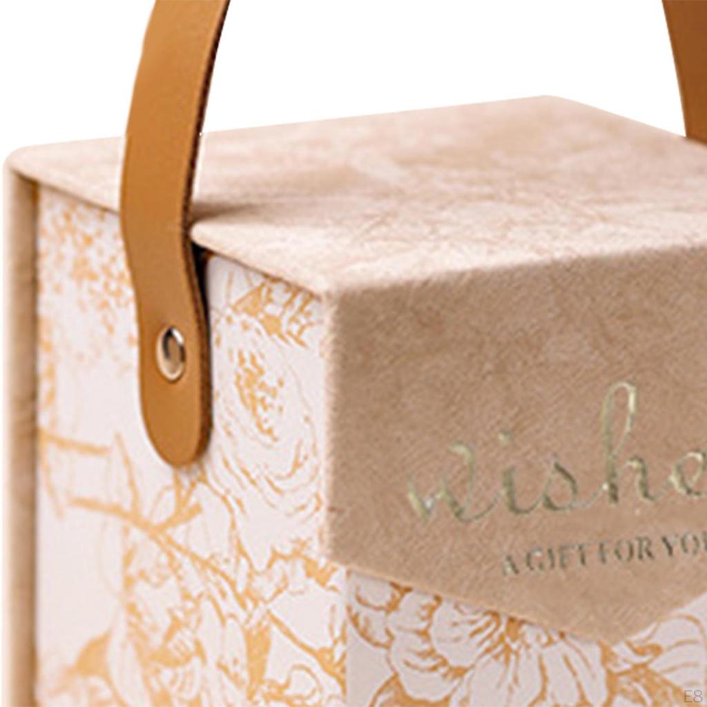 Wedding Candy Box Bridesmaid Gift Elegant Goodies Bag Portable Supplies with Handle for