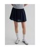 Waffle Flare Mini Skirt Navy