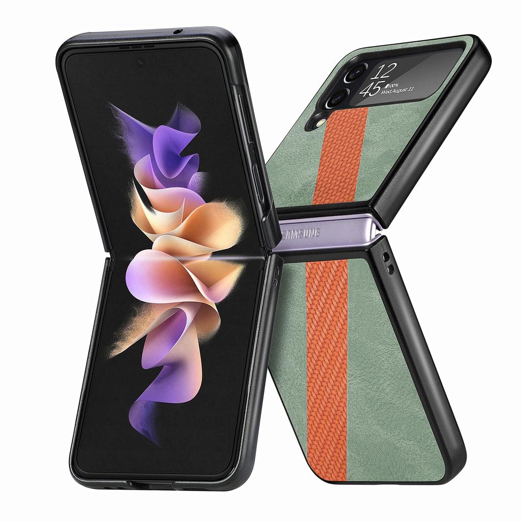 Ultra Thin Matte Leather Fitted Case For Samsung Galaxy Z Flip4 5g Flip 4 Zflip4 Anti -Knock Phone Bag For Samsung Z Flip 4