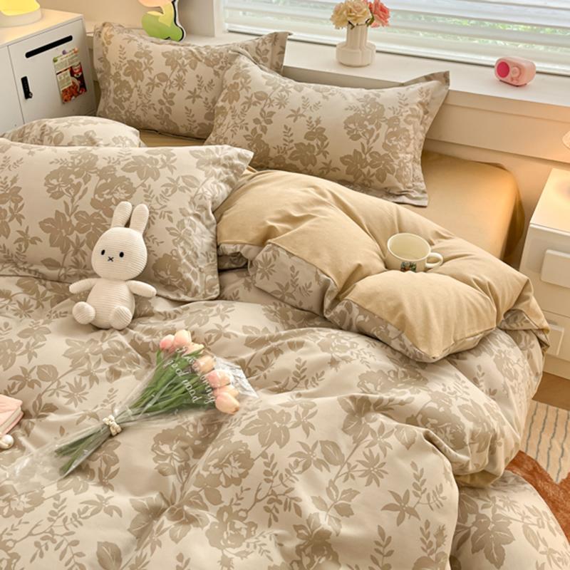 Colorful Striped Cotton Duvet Cover Boys Girls Bedroom Gray Thick Reversible Comforter Cover Single Queen Bedding No Pillowcase