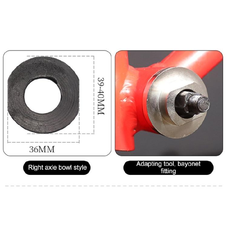 Bicycles Bottom Axes Tool Bike Crank Remover Steel Mountain Bike Bottom Bracket Removal Tool for Bicycles Centre Shafts