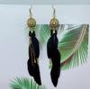 Retro Ethnic Style Feather Earrings Seaside Vacation Accessories Personalized Simple Bohemian Fringed Long Ear Jewelry