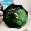 Custom Name Umbrella Green Power Symbol Umbrella 8-Frame for Travel, Camping, Casual Lightweight Portable, Essential for Family Gifts