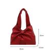 Yogodlns Casual Shoulder Bag for Women New Sweet and Simple Underarm Bag Bow Design Large Capacity Handbag