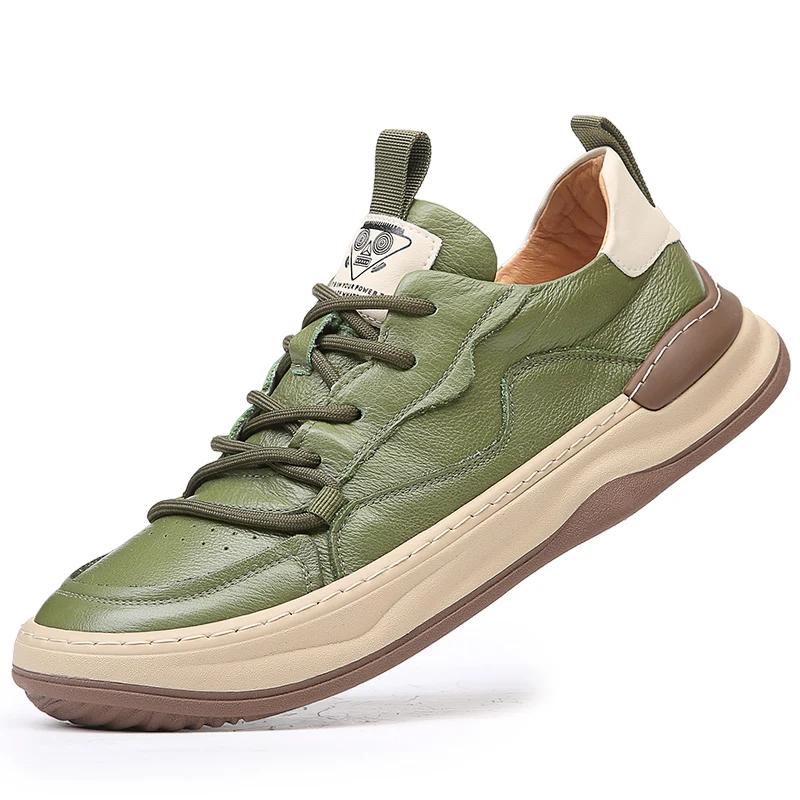 Fashion Men's Casual Shoes Luxury Genuine Leather Walking Shoes Fashion Designer Handmade Loafers Soft Men Sneakers Zapatos De Hombre