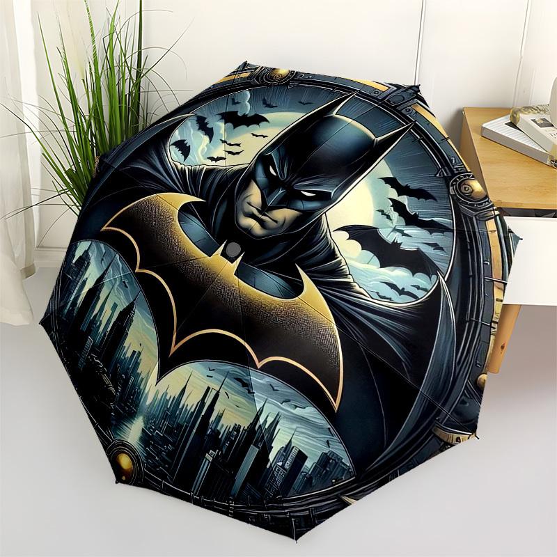 

1pc Batman Cityscape Emblem Umbrella with Plastic Handle,Cartoon Pattern,Suitable for All Seasons Multi-functional Umbrella305