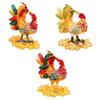 Hand Painted Enamel Rooster Jewelry Box For Rings Earrings And Small Accessories Decorative Ornament Gift