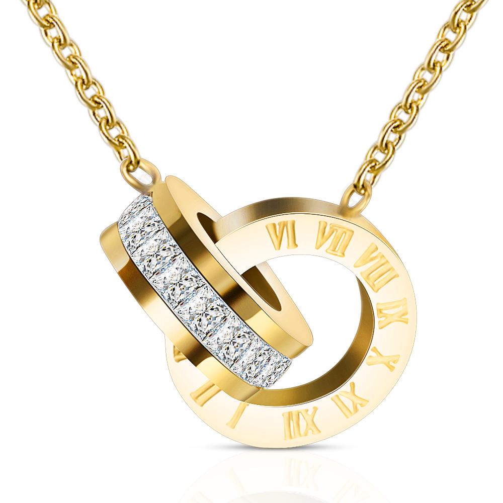Women Jewelry Stainless Steel Claw Heart Roman Number Necklace For Birthday Day Gifts,Party Gifts
