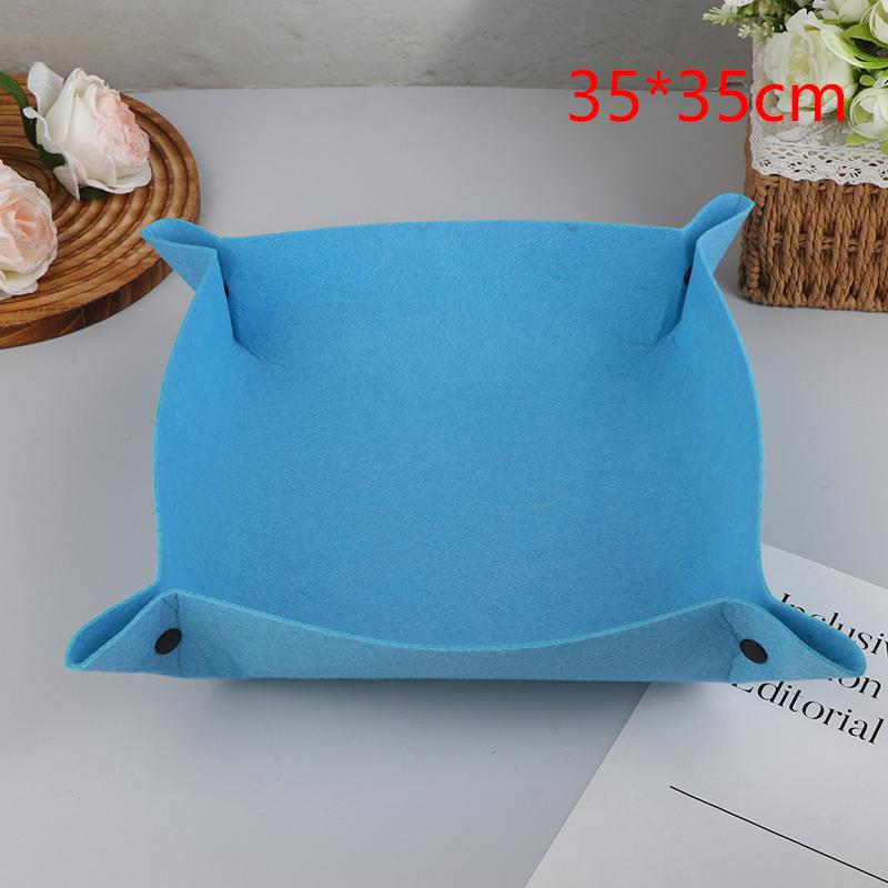 Felt Storage Tray For Kids And Adults - Desktop Organizer, Office Items Storage, Mouse Pad Storage Partition Tray