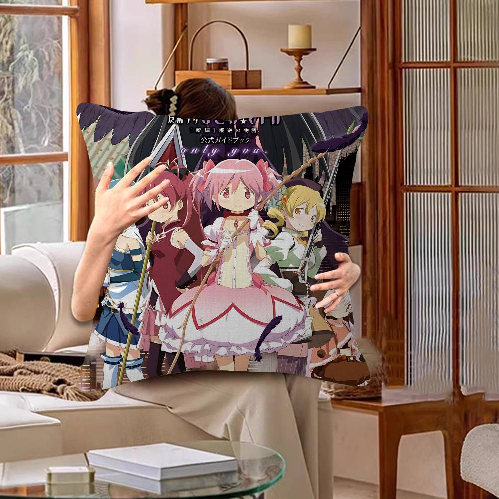Classic Anime Puella Magi Madoka Magica Cushion Cover Decorative Pillow Sofa Home Decor Case Pillow Cases