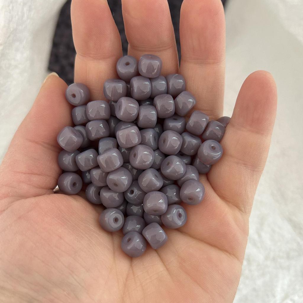 Multi-Color 6x8mm Glass Barrel Beads for Jewelry Making