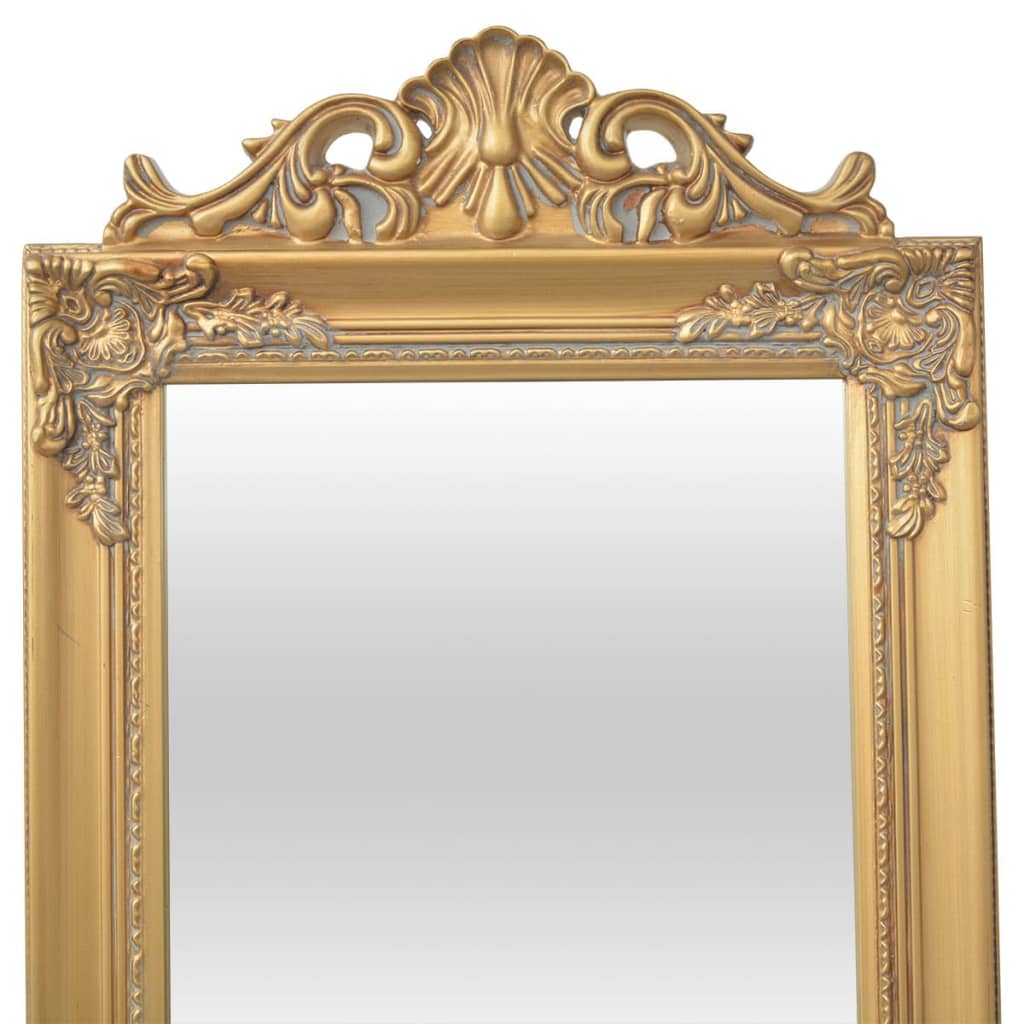 Specchio da terra in stile barocco 160 x 40 cm Oro