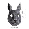 Maschera di Coniglio 3D Realistica Accessori Creativi Copricapo Schiuma PU Travestimento Adulto Locale Notturno Halloween Festa di Pasqua Decorazioni Carnevale Gadget
