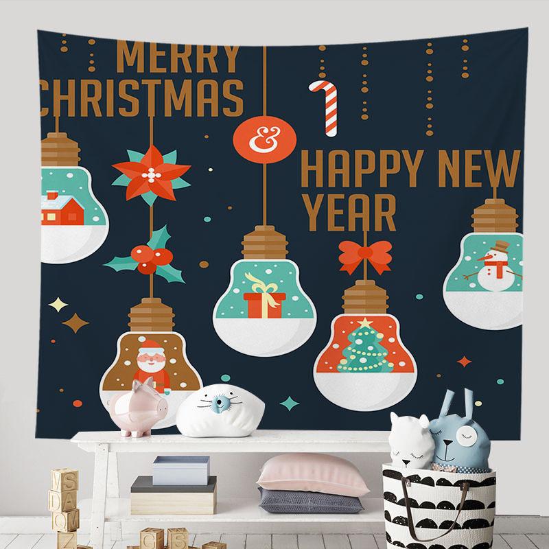 С Рождеством красный с Новым годом гобелен фон спальня гостиная персонализированная — фото 4