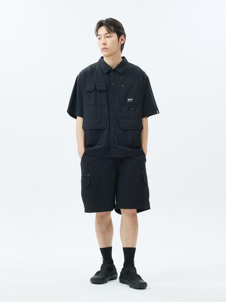 Jeimiweseuteu Nylon Utility Cargo Shorts (Green)