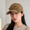 Sunscreen Leopard Print Bow Baseball Cap Adjustable American Style Casquette Y2K Peaked Hat  Daily