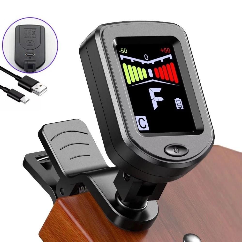 Clip On String Instruments Tuner Digital Instrument Tuner for Ukulele Bass Violin Banjo