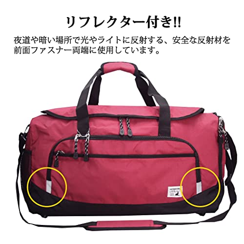 50L Large Capacity Boston Bag with Clothes Compression Bag for Men, Travel, School Trips, Camps, Sports, Shoulder Bag (Navy)